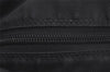 Authentic GUCCI Bamboo 2Way Shoulder Hand Bag Purse Nylon Leather Black 3848K