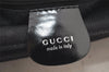 Authentic GUCCI Bamboo 2Way Shoulder Hand Bag Purse Nylon Leather Black 3848K