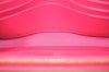 Authentic Christian Dior Cannage Leather Chain Shoulder Long Wallet Pink 3849I