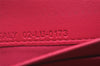 Authentic Christian Dior Cannage Leather Chain Shoulder Long Wallet Pink 3849I