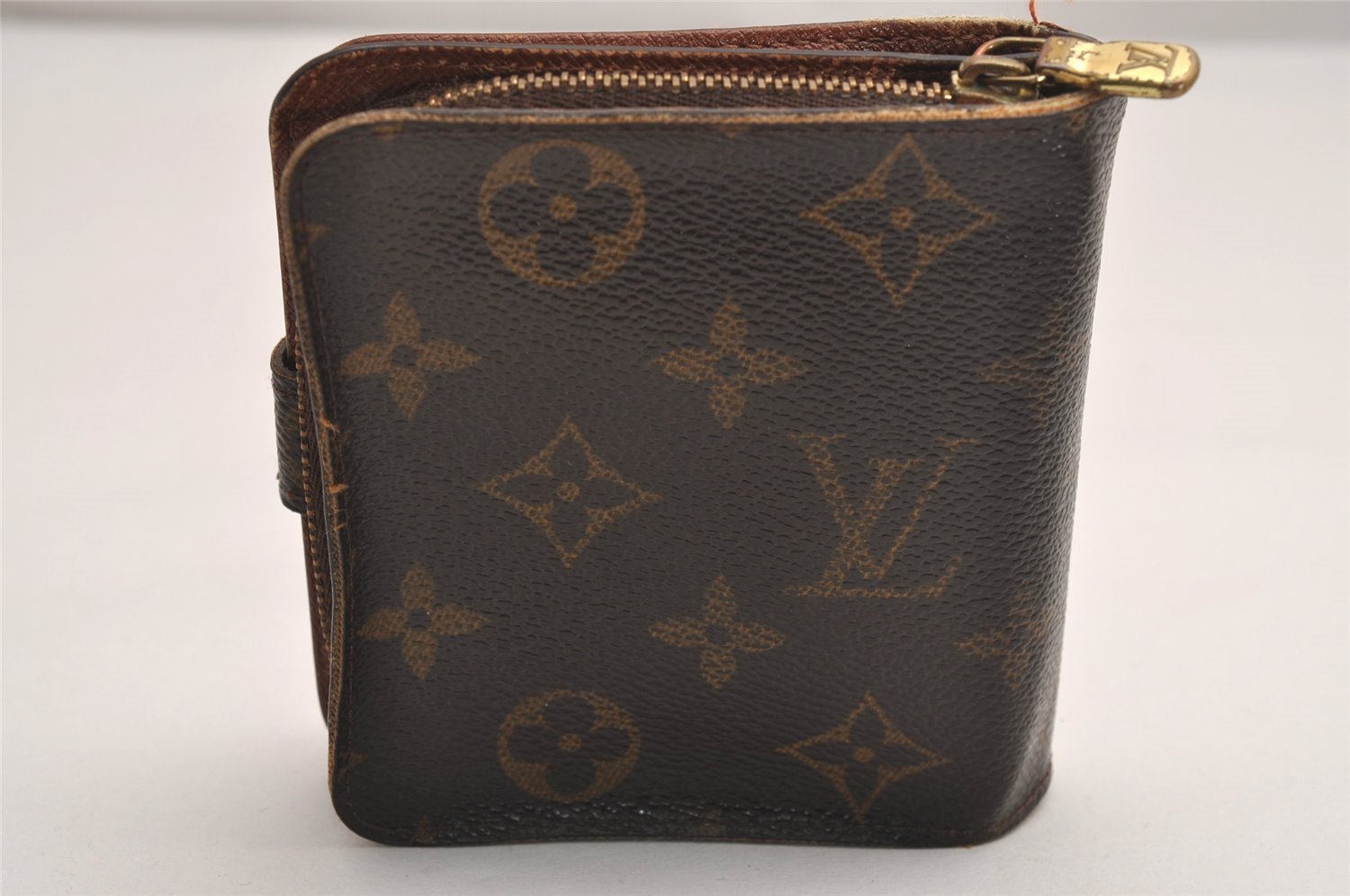 Authentic Louis Vuitton Monogram Compact Zip Bifold Wallet Purse M61667 LV 3851J