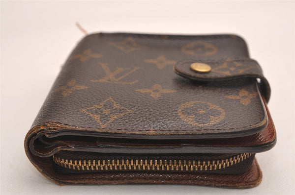 Authentic Louis Vuitton Monogram Compact Zip Bifold Wallet Purse M61667 LV 3851J