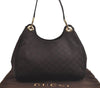 Authentic GUCCI Shoulder Hand Bag Purse GG Nylon Leather 257265 Brown  3852K