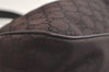 Authentic GUCCI Shoulder Hand Bag Purse GG Nylon Leather 257265 Brown  3852K