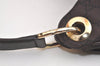 Authentic GUCCI Shoulder Hand Bag Purse GG Nylon Leather 257265 Brown  3852K