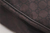 Authentic GUCCI Shoulder Hand Bag Purse GG Nylon Leather 257265 Brown  3852K
