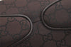 Authentic GUCCI Shoulder Hand Bag Purse GG Nylon Leather 257265 Brown  3852K