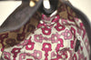 Authentic GUCCI Shoulder Hand Bag Purse GG Nylon Leather 257265 Brown  3852K