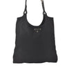 Authentic PRADA Nylon Tessuto Leather Shoulder Tote Bag Purse Black 3855K