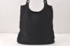 Authentic PRADA Nylon Tessuto Leather Shoulder Tote Bag Purse Black 3855K