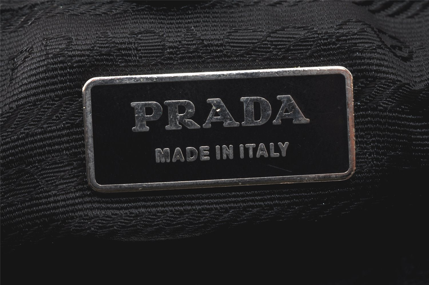 Authentic PRADA Nylon Tessuto Leather Shoulder Tote Bag Purse Black 3855K