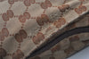 Authentic GUCCI Shoulder Cross Body Bag GG Canvas Leather 132907 Brown 3856I