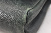 Authentic CHANEL Caviar Skin CC Logo Cosmetic Pouch Purse Green 3857K
