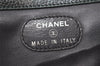 Authentic CHANEL Caviar Skin CC Logo Cosmetic Pouch Purse Green 3857K
