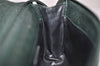 Authentic CHANEL Caviar Skin CC Logo Cosmetic Pouch Purse Green 3857K
