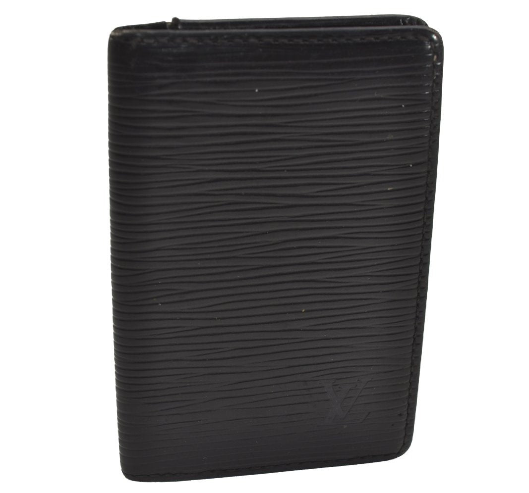 Auth Louis Vuitton Epi Pochette Cartes Visite Card Case M56572 Black Junk 3858J