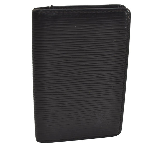 Auth Louis Vuitton Epi Pochette Cartes Visite Card Case M56572 Black Junk 3858J