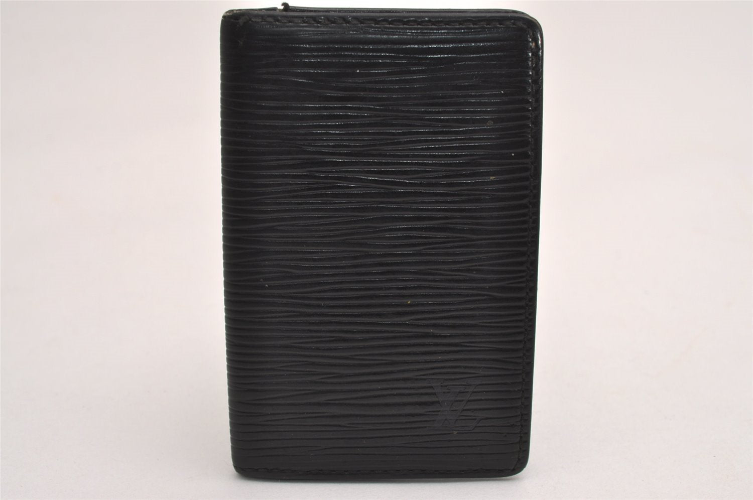 Auth Louis Vuitton Epi Pochette Cartes Visite Card Case M56572 Black Junk 3858J