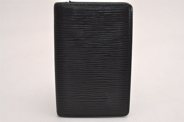 Auth Louis Vuitton Epi Pochette Cartes Visite Card Case M56572 Black Junk 3858J