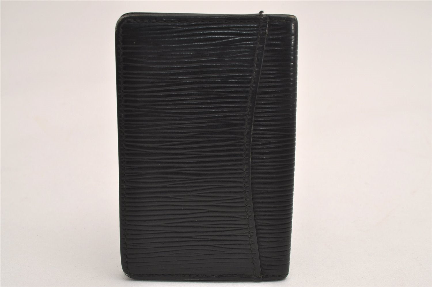 Auth Louis Vuitton Epi Pochette Cartes Visite Card Case M56572 Black Junk 3858J