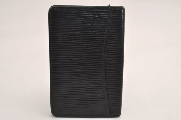 Auth Louis Vuitton Epi Pochette Cartes Visite Card Case M56572 Black Junk 3858J