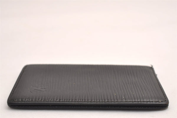 Auth Louis Vuitton Epi Pochette Cartes Visite Card Case M56572 Black Junk 3858J