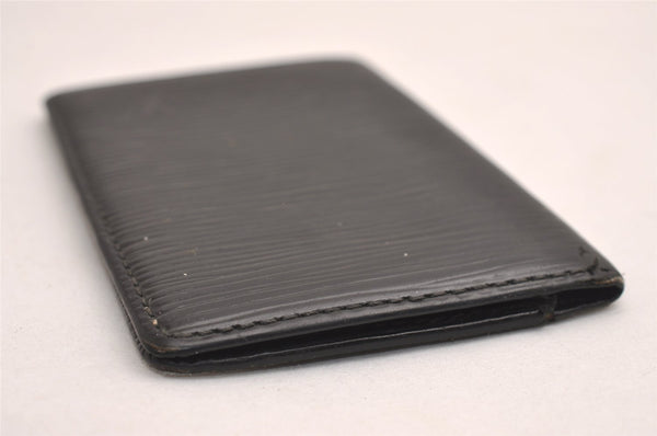 Auth Louis Vuitton Epi Pochette Cartes Visite Card Case M56572 Black Junk 3858J