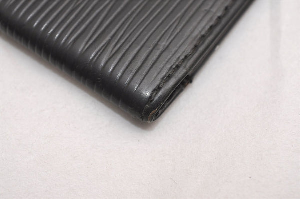 Auth Louis Vuitton Epi Pochette Cartes Visite Card Case M56572 Black Junk 3858J