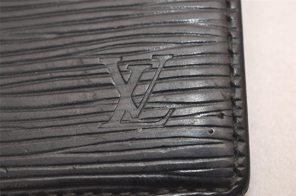 Auth Louis Vuitton Epi Pochette Cartes Visite Card Case M56572 Black Junk 3858J