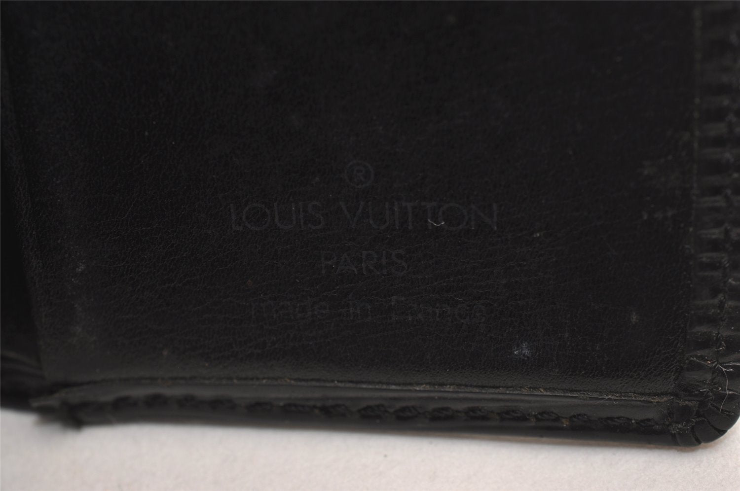 Auth Louis Vuitton Epi Pochette Cartes Visite Card Case M56572 Black Junk 3858J
