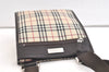 Authentic BURBERRY Nova Check Shoulder Cross Body Bag Nylon Leather Beige 3859K