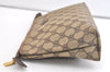 Authentic GUCCI Vintage Clutch Hand Bag Purse GG PVC Leather Brown 3860K