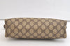 Authentic GUCCI Vintage Clutch Hand Bag Purse GG PVC Leather Brown 3860K