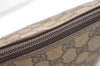 Authentic GUCCI Vintage Clutch Hand Bag Purse GG PVC Leather Brown 3860K