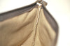 Authentic GUCCI Vintage Clutch Hand Bag Purse GG PVC Leather Brown 3860K