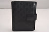 Authentic GUCCI Guccissima Agenda Notebook Cover GG Leather 115241 Black 3861J