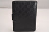 Authentic GUCCI Guccissima Agenda Notebook Cover GG Leather 115241 Black 3861J