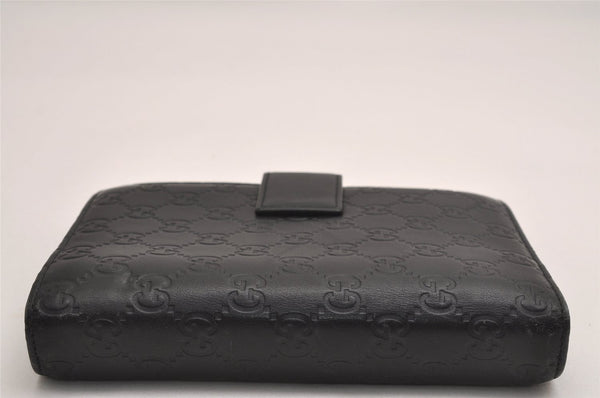 Authentic GUCCI Guccissima Agenda Notebook Cover GG Leather 115241 Black 3861J