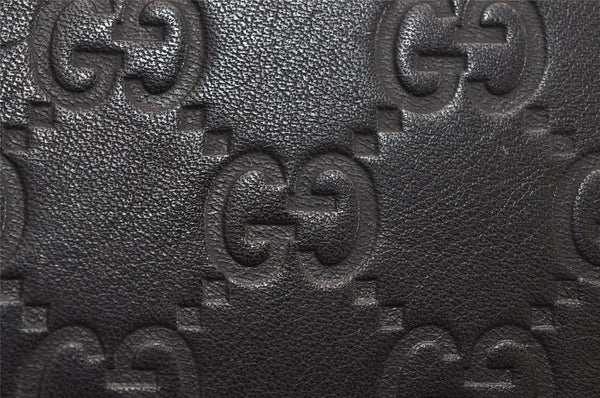 Authentic GUCCI Guccissima Agenda Notebook Cover GG Leather 115241 Black 3861J