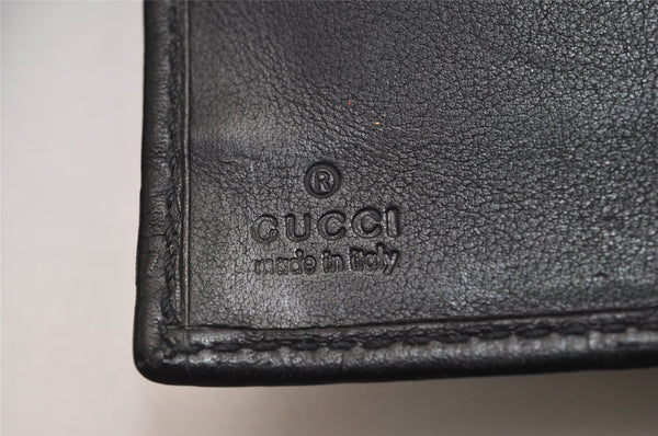 Authentic GUCCI Guccissima Agenda Notebook Cover GG Leather 115241 Black 3861J