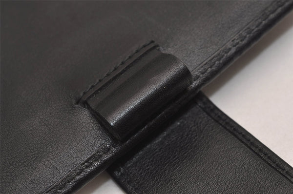 Authentic GUCCI Guccissima Agenda Notebook Cover GG Leather 115241 Black 3861J