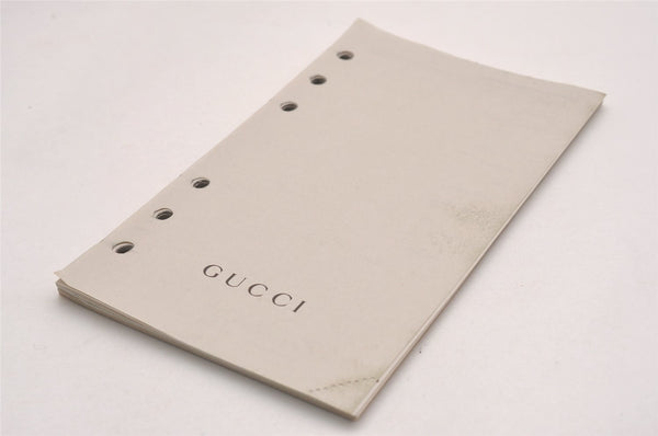 Authentic GUCCI Guccissima Agenda Notebook Cover GG Leather 115241 Black 3861J