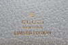 Authentic GUCCI Flora GG Marmont Bifold Wallet Canvas Leather 577347 Blue 3862J