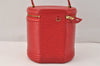 Authentic Louis Vuitton Epi Cannes Red Cosmetic Hand Bag Purse M48037 LV 3862K