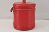 Authentic Louis Vuitton Epi Cannes Red Cosmetic Hand Bag Purse M48037 LV 3862K