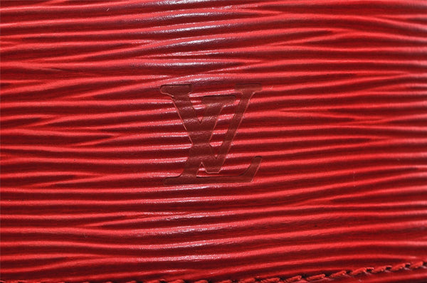Authentic Louis Vuitton Epi Cannes Red Cosmetic Hand Bag Purse M48037 LV 3862K