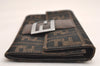 Authentic FENDI Zucca Vintage Long Wallet Purse Canvas Leather Brown 3863J