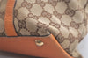 Authentic GUCCI Abbey Shoulder Tote Bag GG Canvas Leather 141470 Brown 3863K
