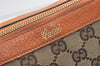 Authentic GUCCI Abbey Shoulder Tote Bag GG Canvas Leather 141470 Brown 3863K