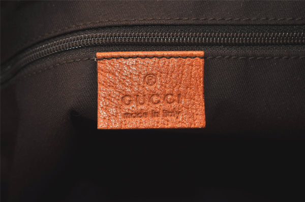 Authentic GUCCI Abbey Shoulder Tote Bag GG Canvas Leather 141470 Brown 3863K